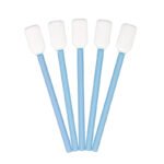 Cleanroom Polyester Swab with Rectangular Head and Short Handle